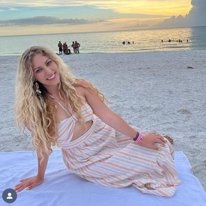 Forever 21 striped midi dress